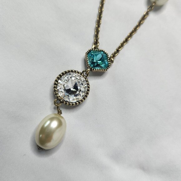 Heidi Daus Big Necklace Topaz Drop Necklace - Picture 4 of 5